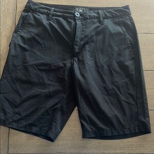 Nitrous Black Flat Front hybrid Shorts